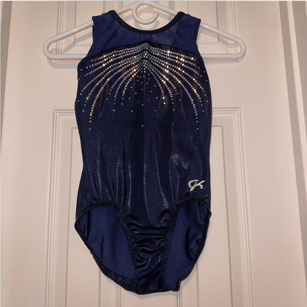GK Elite Navy Blue Meteor Shower Leotard - AS